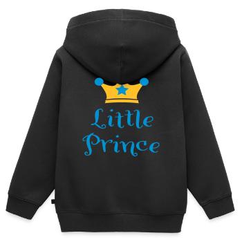 Bébé - Sweat Premium à capuche zippé enfant bio - noir - Dos - AI Model Kid Male (0cm)