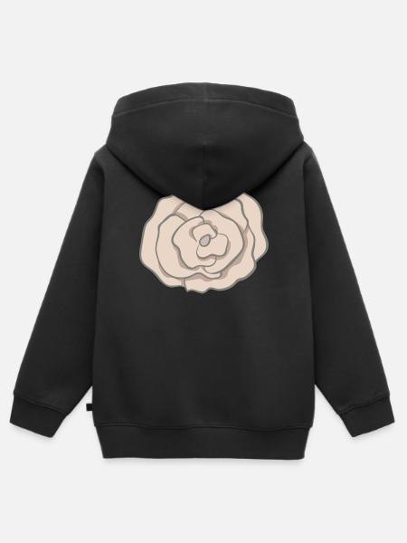 Blume - Kinder Premium Organic Zip Hoodie - Schwarz
