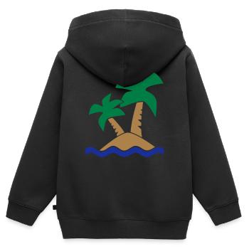 6061912 118948241 Insel - Kinder Premium Organic Zip Hoodie - Schwarz - Hinten - AI Model Kid Male (0cm)