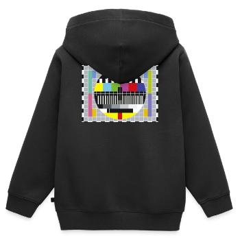 Test-Bild - Kinder Premium Organic Zip Hoodie - Schwarz - Hinten - AI Model Kid Male (0cm)