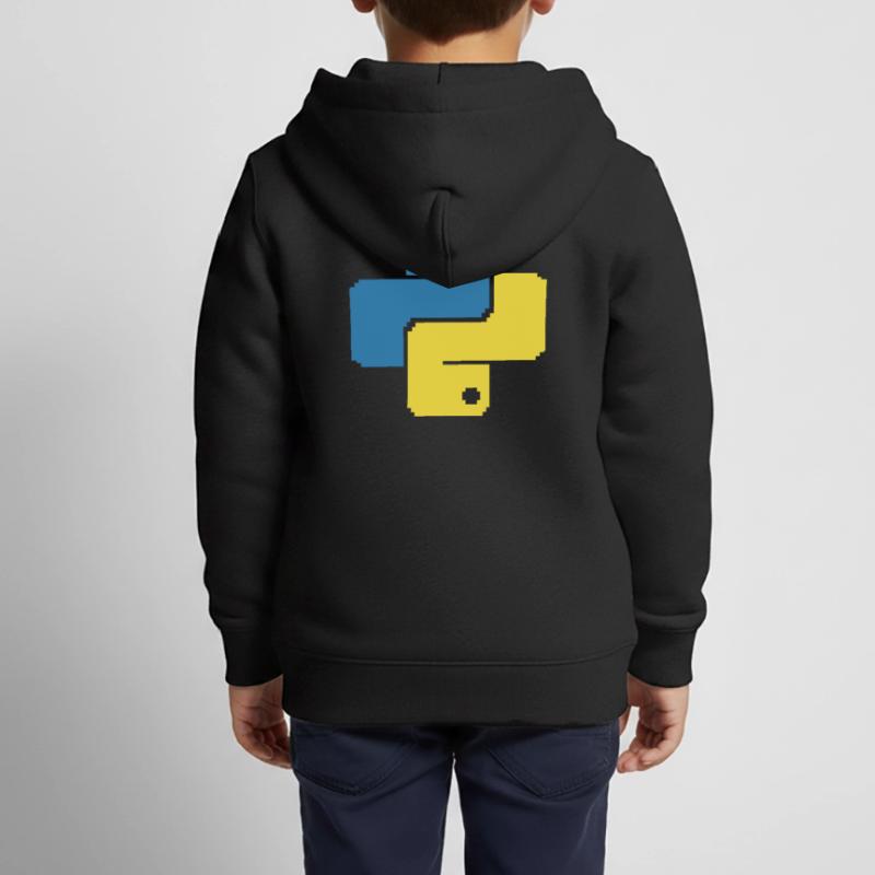 Python Pixelart Kinder Premium Organic Zip Hoodie