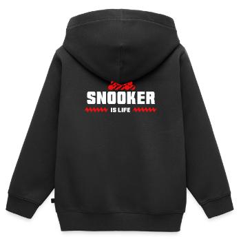 Snooker - Sweat Premium à capuche zippé enfant bio - noir - Dos - AI Model Kid Male (0cm)