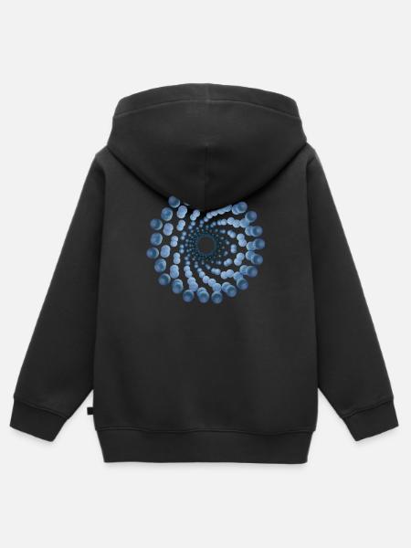 atom cellular nine - Kinder Premium Organic Zip Hoodie - Schwarz
