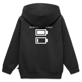 Funny Cool Funny - Kids Premium Organic Zip-up Hoodie - black - Back - AI Model Kid Male (0cm)