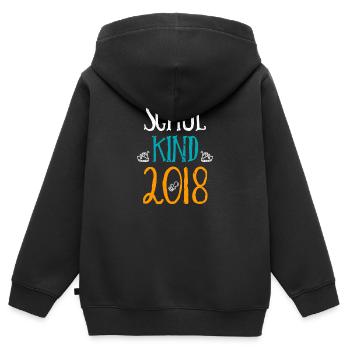 Kita Abgänger Schulkind Einschulung Kindergarten - Kinder Premium Organic Zip Hoodie - Schwarz - Hinten - AI Model Kid Male (0cm)