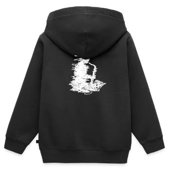 jazz - Sweat Premium à capuche zippé enfant bio - noir - Dos - AI Model Kid Male (0cm)