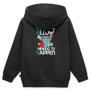 mathematics - Kids Premium Organic Zip-up Hoodie - black - Back - AI Model Kid Male (0cm)