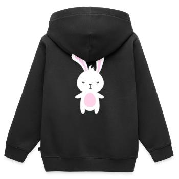Animal Animal Animal Animal Motif Idée Cadeau Animal Shirt - Sweat Premium à capuche zippé enfant bio - noir - Dos - AI Model Kid Male (0cm)
