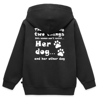 Hundeliebhaber-Shirt - Kinder Premium Organic Zip Hoodie - Schwarz - Hinten - AI Model Kid Male (0cm)