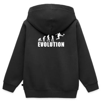 EVOLUTION FOOTBALL Player Striker Gift - Kids Premium Organic Zip-up Hoodie - black - Back - AI Model Kid Male (0cm)