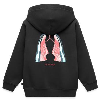 amoureux de la course - Sweat Premium à capuche zippé enfant bio - noir - Dos - AI Model Kid Male (0cm)