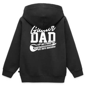 Fantastisches Gitarren-Vati-Hemd - Kinder Premium Organic Zip Hoodie - Schwarz - Hinten - AI Model Kid Male (0cm)