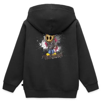 Totenknopf can assassin - Sweat Premium à capuche zippé enfant bio - noir - Dos - AI Model Kid Male (0cm)