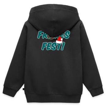 Frohes Fest Weihnachten Christmas Geschenk - Kinder Premium Organic Zip Hoodie - Schwarz - Hinten - AI Model Kid Male (0cm)