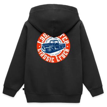 Apache Classic Truck - Kinder Premium Organic Zip Hoodie - Schwarz - Hinten - AI Model Kid Male (0cm)