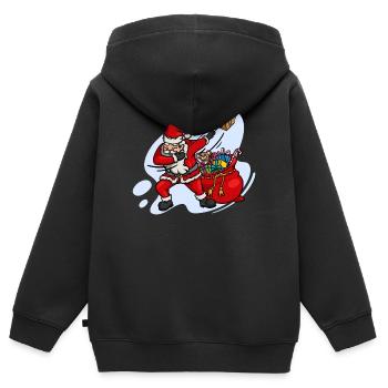 Süßer Dab Dabbing Weihnachtsmann Weihnachten Xmas - Kinder Premium Organic Zip Hoodie - Schwarz - Hinten - AI Model Kid Male (0cm)