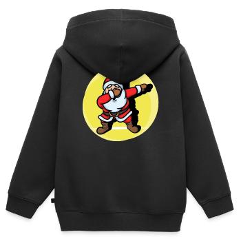 Cool Dab Dabbing Weihnachtsmann Weihnachten Xmas - Kinder Premium Organic Zip Hoodie - Schwarz - Hinten - AI Model Kid Male (0cm)