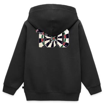 Fléchettes Fléchettes 180 Flèches Flèches Sports Gambling Vate - Sweat Premium à capuche zippé enfant bio - noir - Dos - AI Model Kid Male (0cm)