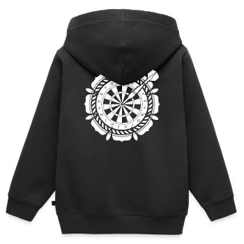 Fléchettes Fléchettes 180 Flèches Flèches Sports Gambling Vate - Sweat Premium à capuche zippé enfant bio - noir - Dos - AI Model Kid Male (0cm)