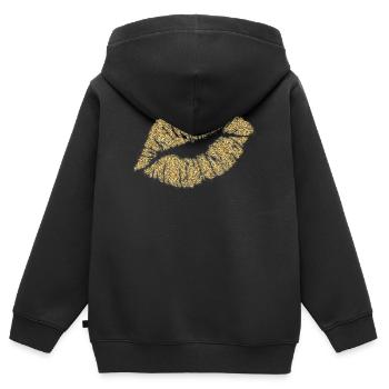 Goldener Kuss - Kinder Premium Organic Zip Hoodie - Schwarz - Hinten - AI Model Kid Male (0cm)