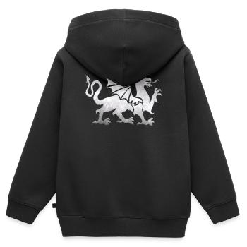 Des créatures fabuleuses - Sweat Premium à capuche zippé enfant bio - noir - Dos - AI Model Kid Male (0cm)