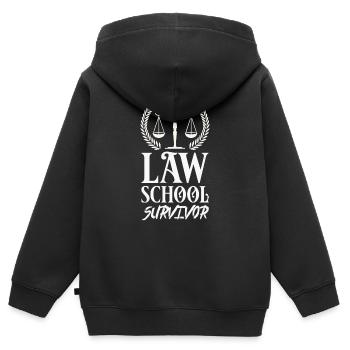 Anwalt - Kinder Premium Organic Zip Hoodie - Schwarz - Hinten - AI Model Kid Male (0cm)