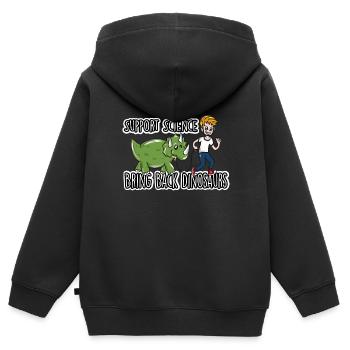 science - Sweat Premium à capuche zippé enfant bio - noir - Dos - AI Model Kid Male (0cm)