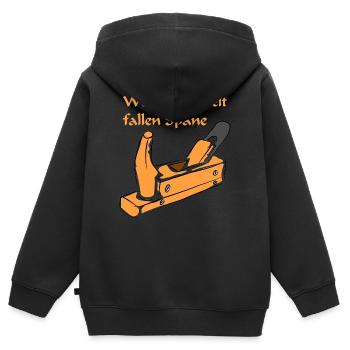 outil de planification - Sweat Premium à capuche zippé enfant bio - noir - Dos - AI Model Kid Male (0cm)