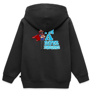 Programmer computer science gift - Kids Premium Organic Zip-up Hoodie - black - Back - AI Model Kid Male (0cm)