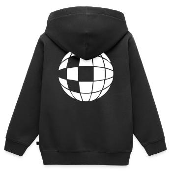 Boule disco boule disco - Sweat Premium à capuche zippé enfant bio - noir - Dos - AI Model Kid Male (0cm)