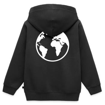 Terre - Sweat Premium à capuche zippé enfant bio - noir - Dos - AI Model Kid Male (0cm)