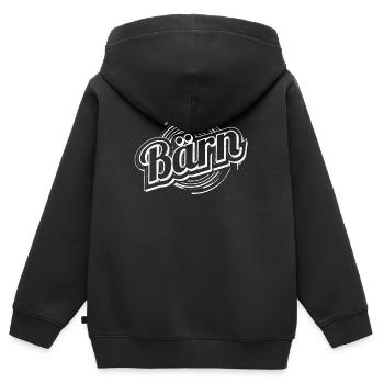 Bern | Bärn - Kinder Premium Organic Zip Hoodie - Schwarz - Hinten - AI Model Kid Male (0cm)