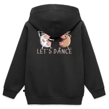 Let's Dance - Dansons - Sweat Premium à capuche zippé enfant bio - noir - Dos - AI Model Kid Male (0cm)