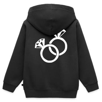 Die Diamantringe - Kinder Premium Organic Zip Hoodie - Schwarz - Hinten - AI Model Kid Male (0cm)