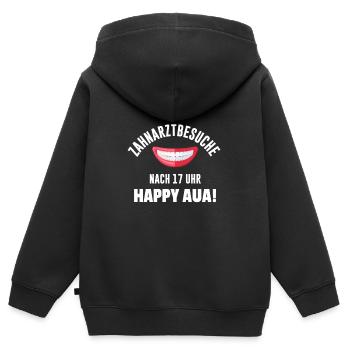 Dentist Tooth Teeth Dentistry Drilling Medic - Kids Premium Organic Zip-up Hoodie - black - Back - AI Model Kid Male (0cm)