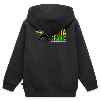 Rasta Fari Underground Sound System - Kids Premium Organic Zip-up Hoodie - black - Back - AI Model Kid Male (0cm)