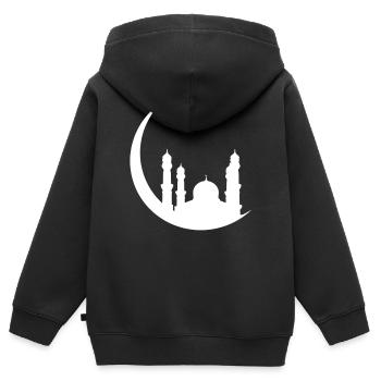mosque islam crescent relegion faith turkey demo - Kids Premium Organic Zip-up Hoodie - black - Back - AI Model Kid Male (0cm)