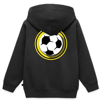fußball dortmund Ball Illustration Symbol Farben - Kinder Premium Organic Zip Hoodie - Schwarz - Hinten - AI Model Kid Male (0cm)