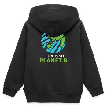 Climate protection environment planet earth climate climate policy - Kids Premium Organic Zip-up Hoodie - black - Back - AI Model Kid Male (0cm)