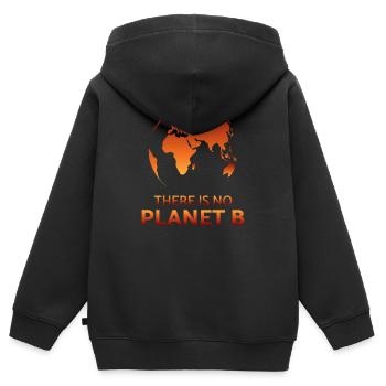Climate protection environment planet earth climate climate policy - Kids Premium Organic Zip-up Hoodie - black - Back - AI Model Kid Male (0cm)