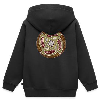 Celtic Ornaments 02 - Kinder Premium Organic Zip Hoodie - Schwarz - Hinten - AI Model Kid Male (0cm)