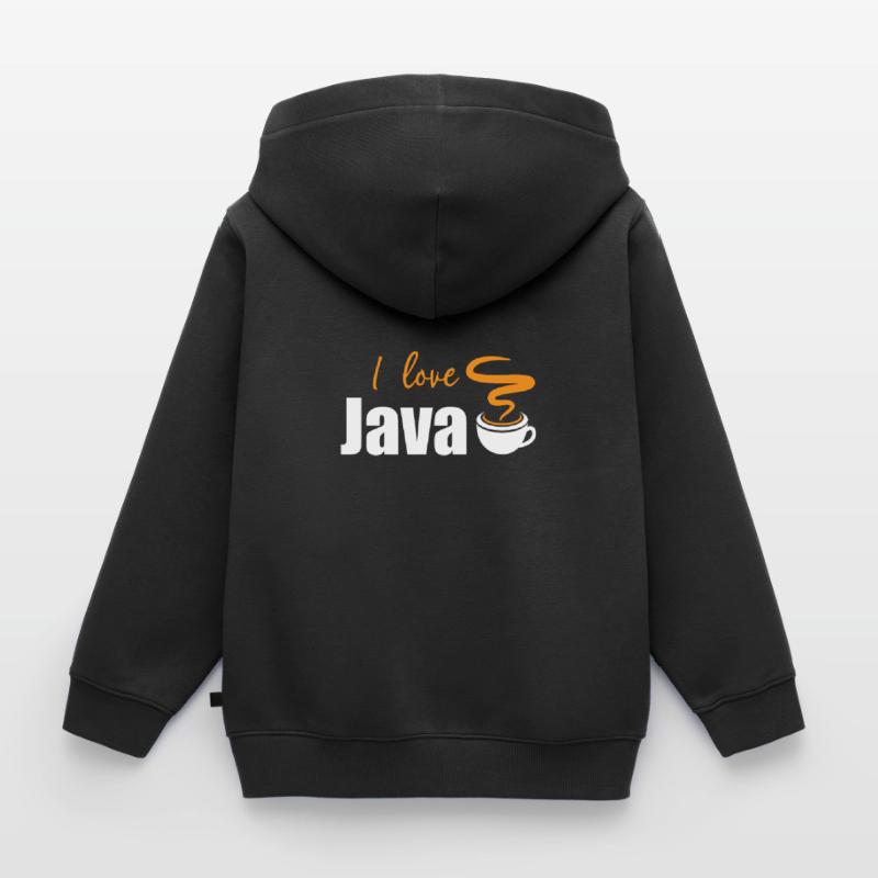 I love Java Kids Premium Organic Zip-up Hoodie