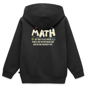 Mathematik - Kinder Premium Organic Zip Hoodie - Schwarz - Hinten - AI Model Kid Male (0cm)