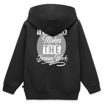 Teamwork Makes The Dream Work - Kinder Premium Organic Zip Hoodie - Schwarz - Hinten - AI Model Kid Male (0cm)