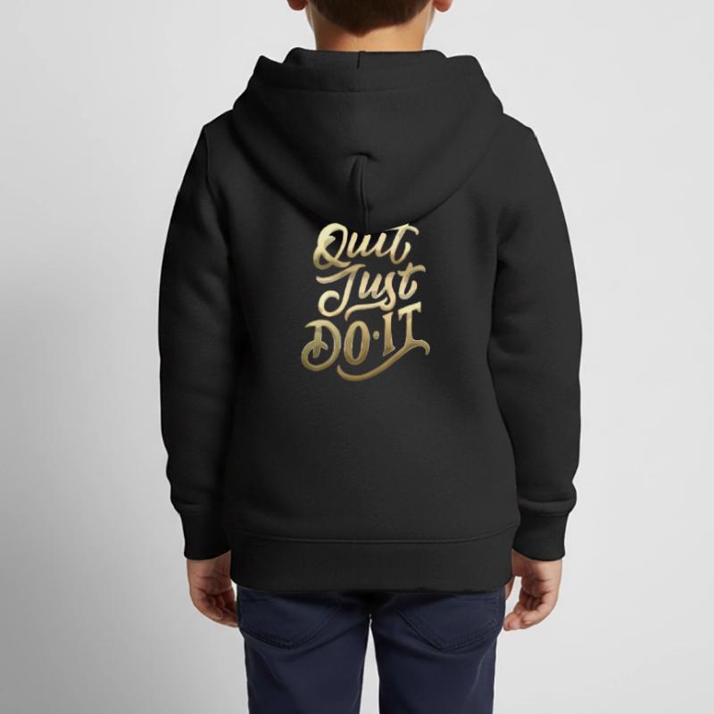 Don't Quit Gradient Script Kinder Premium Organic Zip Hoodie