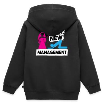 Junggeselle Junggesellin Hochzeitsfeier Party - Kinder Premium Organic Zip Hoodie - Schwarz - Hinten - AI Model Kid Male (0cm)