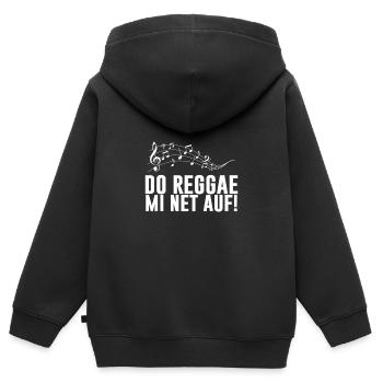 Da Reggae mich nicht auf - Kinder Premium Organic Zip Hoodie - Schwarz - Hinten - AI Model Kid Male (0cm)