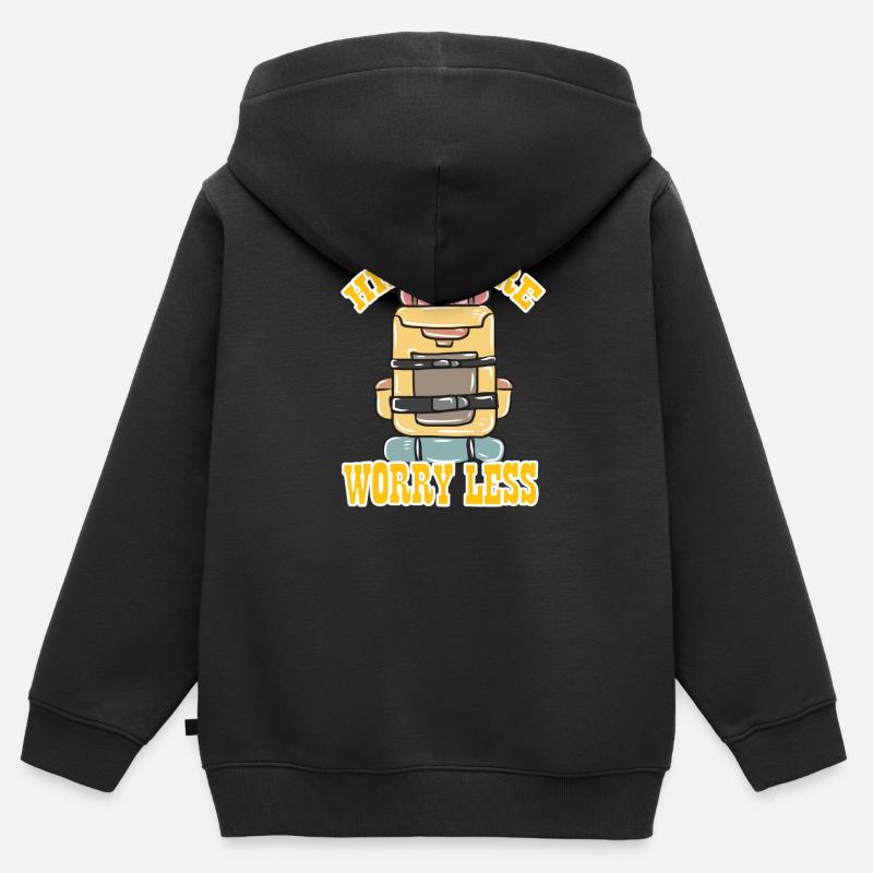 Sac à dos - Sweat Premium à capuche zippé enfant bio - noir