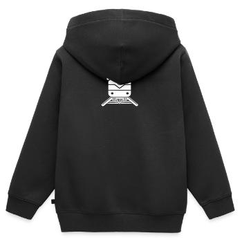 Zug Schnellzug S-Bahn T-Shirt - Kinder Premium Organic Zip Hoodie - Schwarz - Hinten - AI Model Kid Male (0cm)