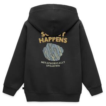 Geology stones geologist saying pun - Kids Premium Organic Zip-up Hoodie - black - Back - AI Model Kid Male (0cm)